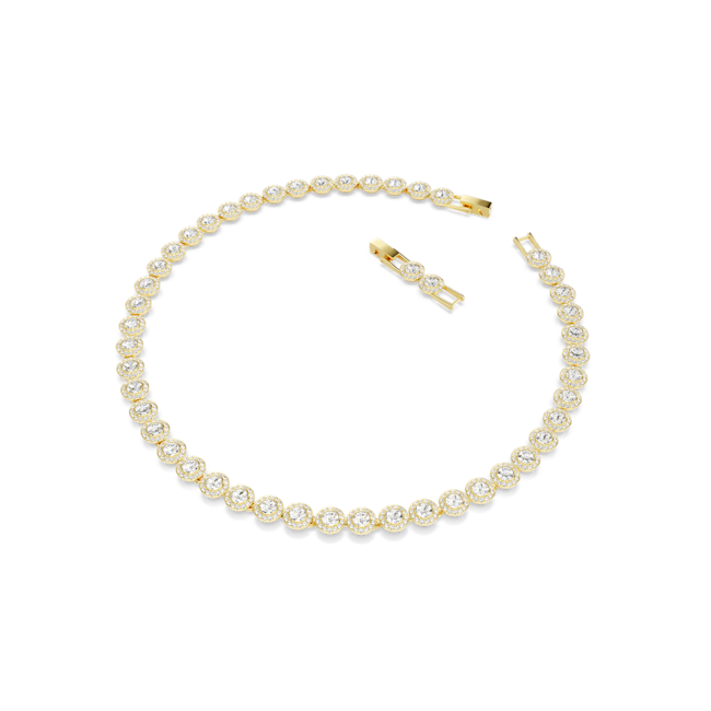 Swarovski Una Angelic Tennis Necklace Set Gold Plated