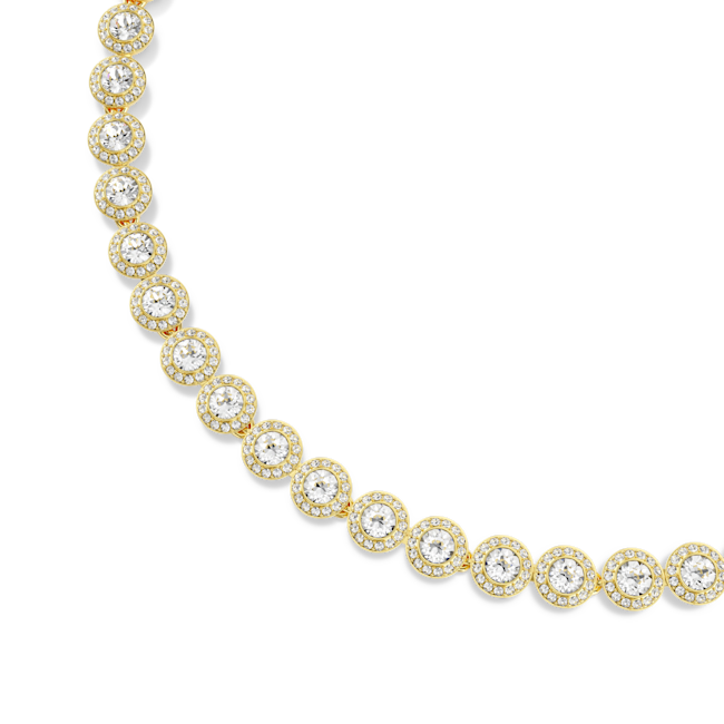 Swarovski Una Angelic Tennis Necklace Set Gold Plated