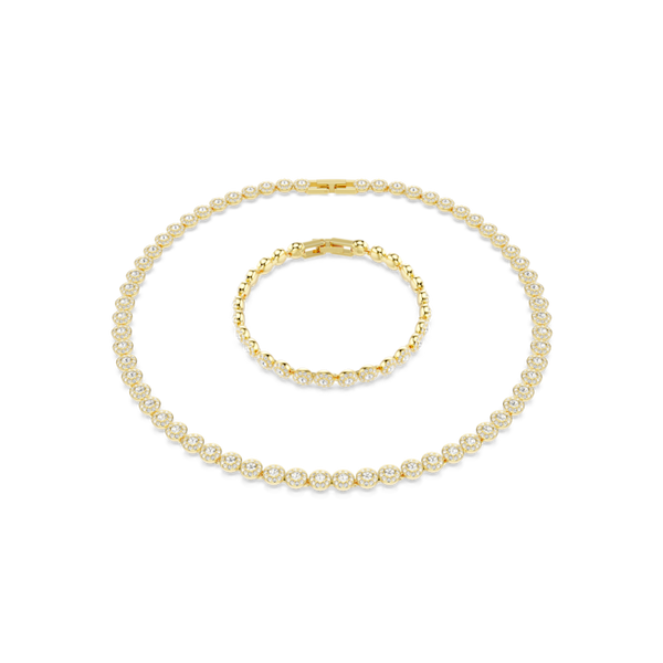 Swarovski Una Angelic Necklace and Bracelet Set Gold Plated