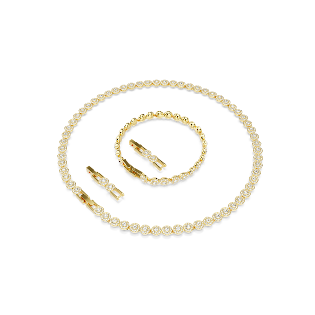 The Swarovski Una Angelic necklace and bracelet set, gold plated jewelry set from Swarovski, available at OD’s Jewellers in St Helens