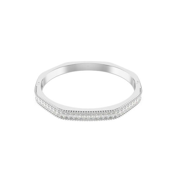 Swarovski Rhodium Plated Matrix Baguette Cut Bangle 5720621