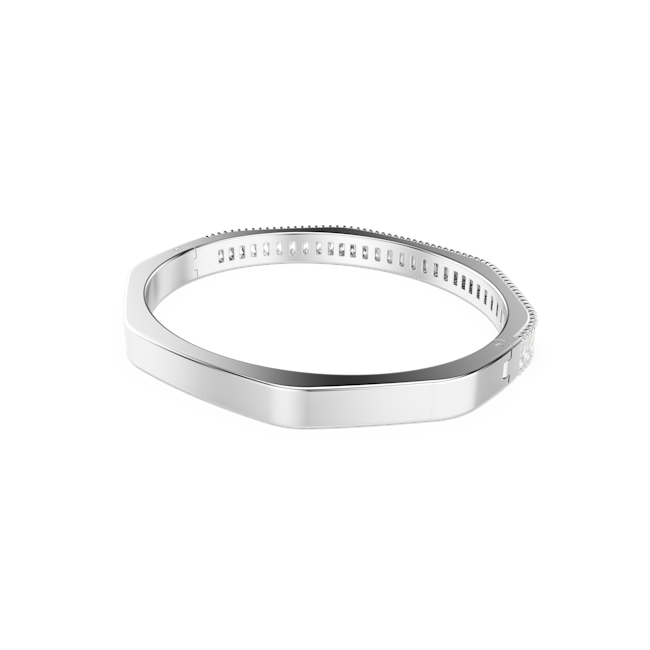 Swarovski Rhodium Plated Matrix Baguette Cut Bangle 5720621