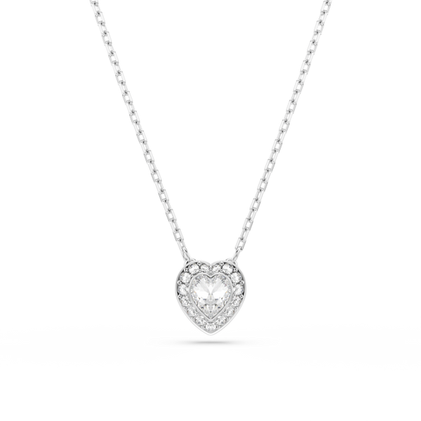 Swarovski Ariana Grande 2025 Capsule Collection: Angelic Heart Pendant and Earring Set Rhodium Plated