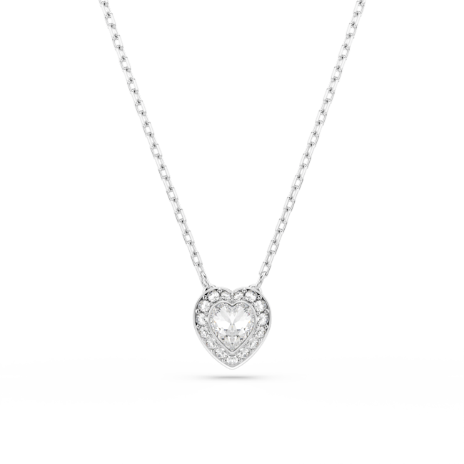 Swarovski Ariana Grande 2025 Capsule Collection: Angelic Heart Pendant and Earring Set Rhodium Plated