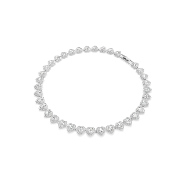 Swarovski Ariana Grande 2025 Capsule Collection: Angelic All Around Heart Necklace Rhodium Plated