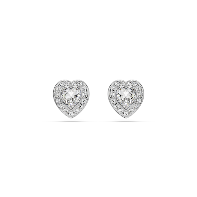 Swarovski Ariana Grande 2025 Capsule Collection: Angelic Heart Stud Earrings Rhodium Plated