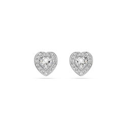 Swarovski Ariana Grande 2025 Capsule Collection: Angelic Heart Stud Earrings Rhodium Plated