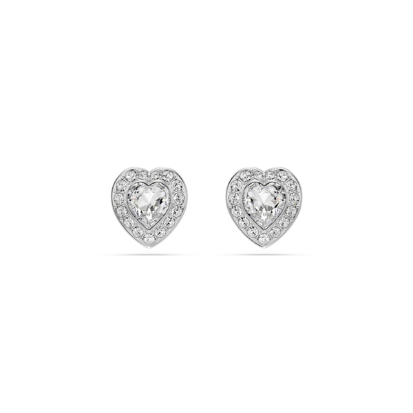 Swarovski Ariana Grande 2025 Capsule Collection: Angelic Heart Stud Earrings Rhodium Plated