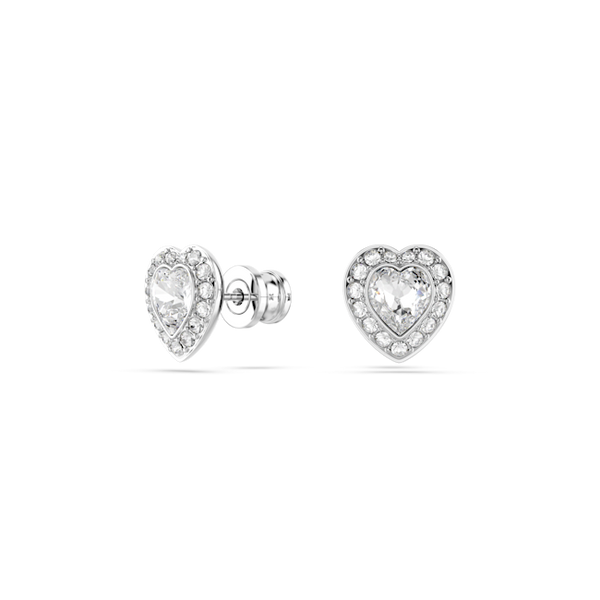 Swarovski Ariana Grande 2025 Capsule Collection: Angelic Heart Stud Earrings Rhodium Plated