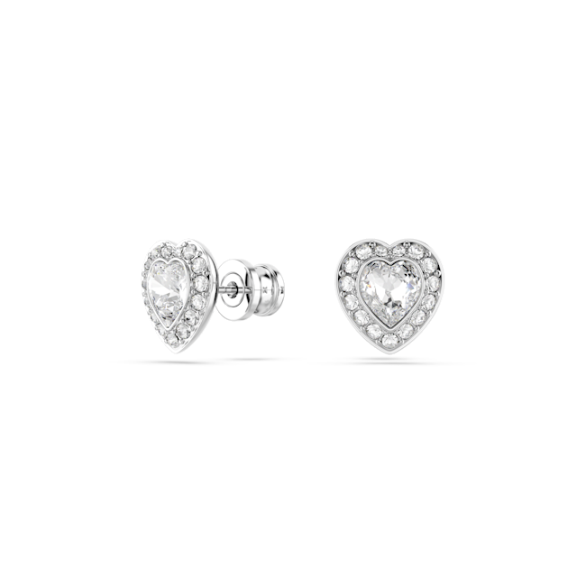Swarovski Ariana Grande 2025 Capsule Collection: Angelic Heart Stud Earrings Rhodium Plated