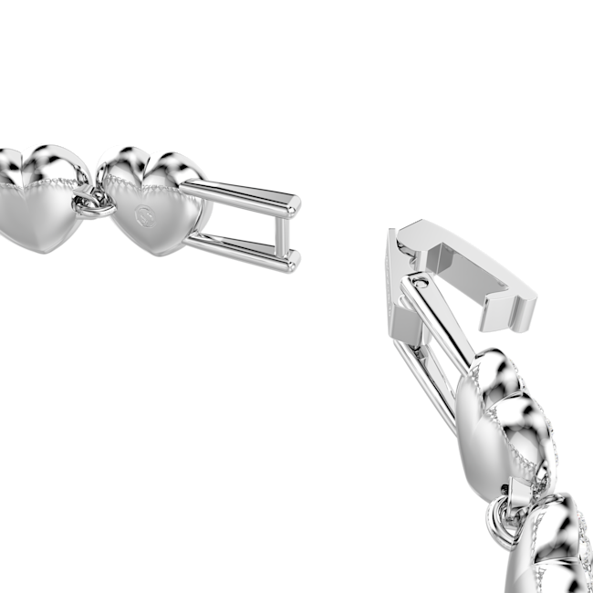 The Ariana Grande 2025 angelic heart bracelet, a rhodium plated bracelet from Swarovski, available at OD’s Jewellers in St Helens