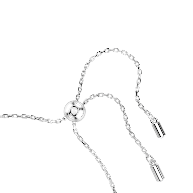 Swarovski Ariana Grande 2025 Capsule Collection: Double Row Crystal With Pearl Drops Bracelet Rhodium Plated