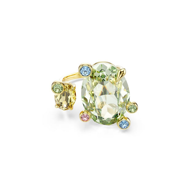 Swarovski Gema Open Mixed Cuts, Mulicoloured Ring Gold Plated