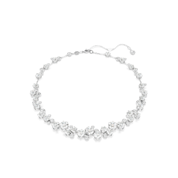 Swarovski Constella Necklace Round cut, White, Rhodium plated