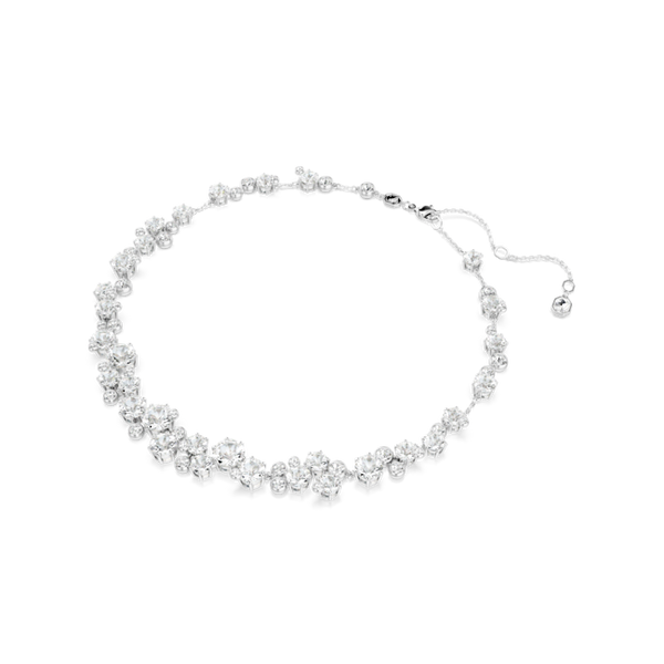 Swarovski Constella Necklace Round cut, White, Rhodium plated