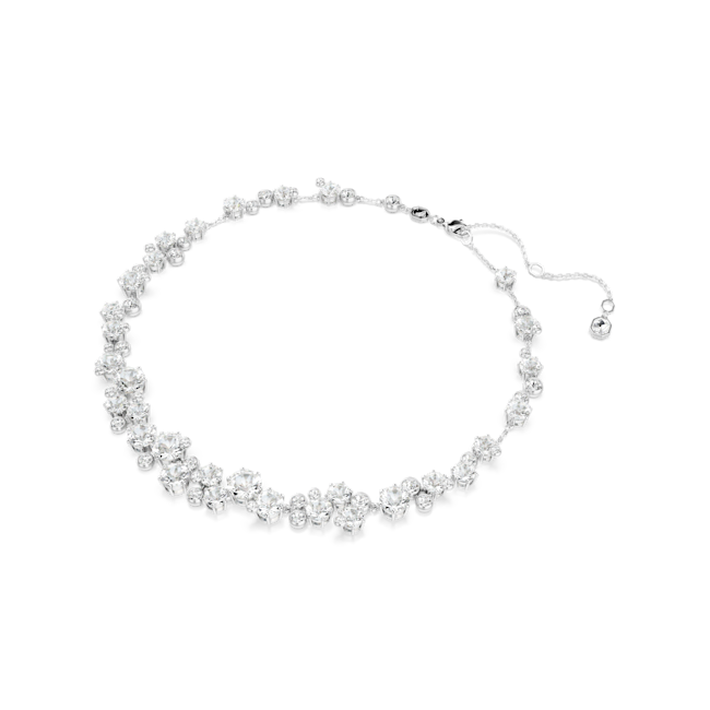 Swarovski Constella Necklace Round cut, White, Rhodium plated