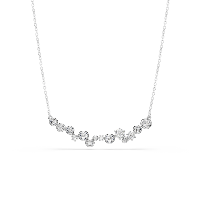 Swarovski Constella Mixed Cuts Necklace Rhodium Plated