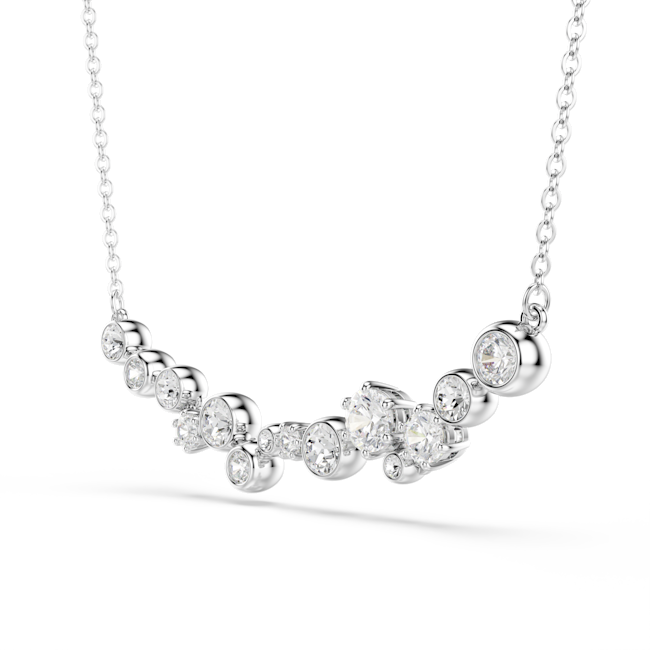 Swarovski Constella Mixed Cuts Necklace Rhodium Plated
