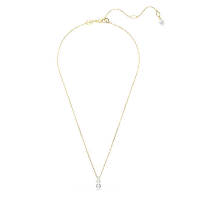 Swarovski Stilla Attract Pendant White Round Cut Gold