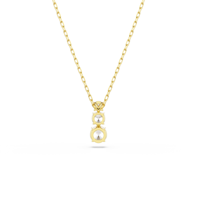Swarovski Stilla Attract Pendant White Round Cut Gold