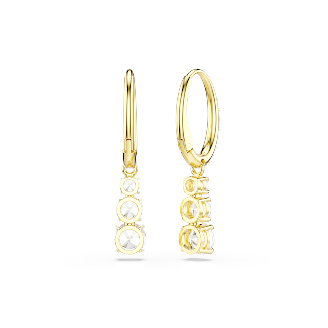 Swarovski Stilla Attract Trilogy Drop Earrings Gold Plated