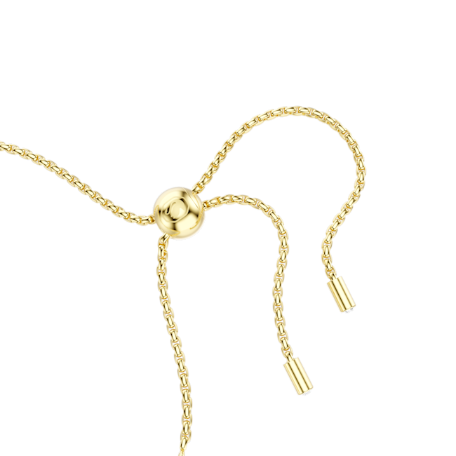 Swarovski Matrix Tennis Bracelet Round Cut, White, Gold-tone Plated