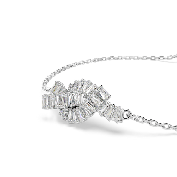 Swarovski Matrix Baguette Cut Knot Bracelet Rhodium Plated