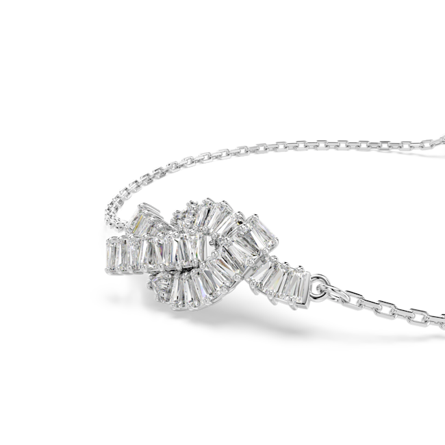 Swarovski Matrix Baguette Cut Knot Bracelet Rhodium Plated by Swarovski