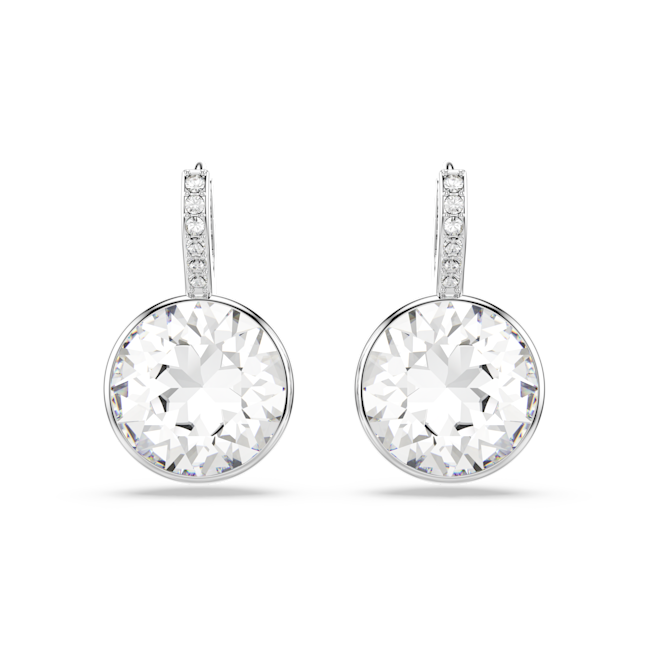 The Swarovski Matrix Drop Round Cut Crystal Earrings, a clear rhodium plated jewellery from Swarovski, available at OD’s Jewellers in St Helens