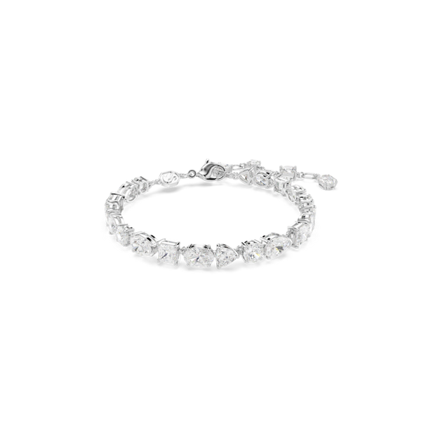 Swarovski Mesmera Bracelet Mixed Cuts, White, Rhodium Plated