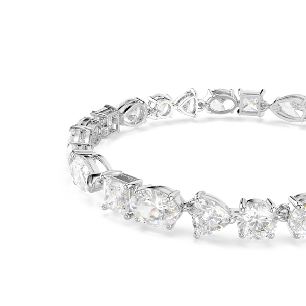 Swarovski Mesmera Bracelet Mixed Cuts, White, Rhodium Plated