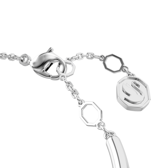 Swarovski Dextera Bangle Round Cut, White, Rhodium plated
