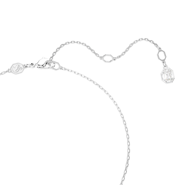 Swarovski Dextera Pendant Round Cut, White, Rhodium Plated