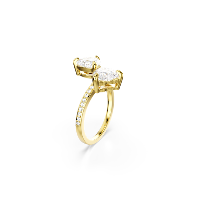 The Swarovski Mesmera Attract open heart ring, gold plated, from Swarovski, available at OD’s Jewellers in St Helens