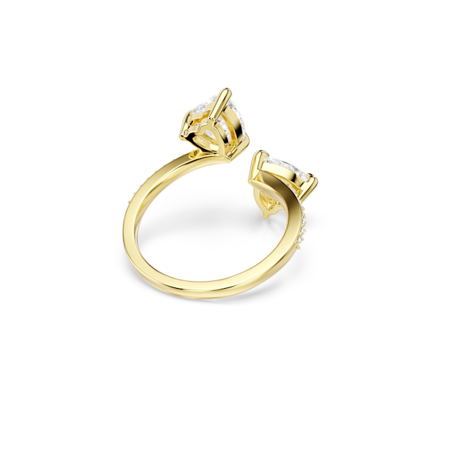 The Swarovski Mesmera Attract Ring, a gold plated ring from Swarovski, available at OD’s Jewellers in St Helens