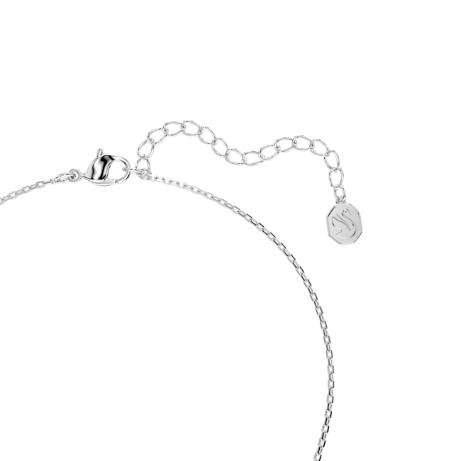 Swarovski Bella V Pendant Round Cut, Blue, Rhodium Plated