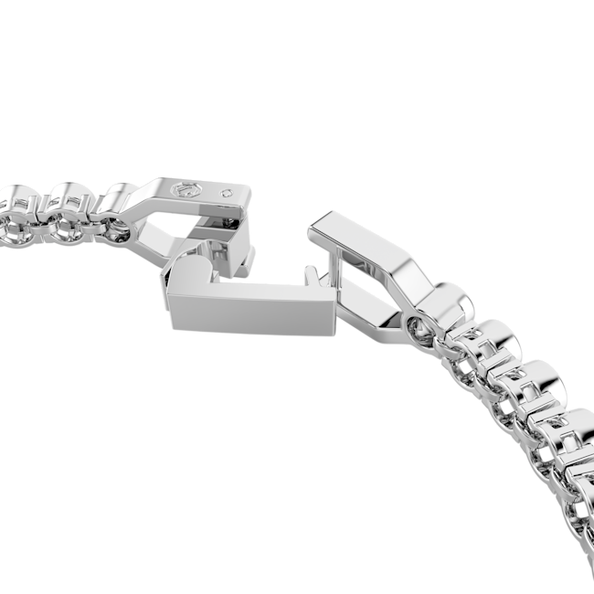 Swarovski Imber Emily Tennis Bracelet Round Cut, Blue, Rhodium Plated