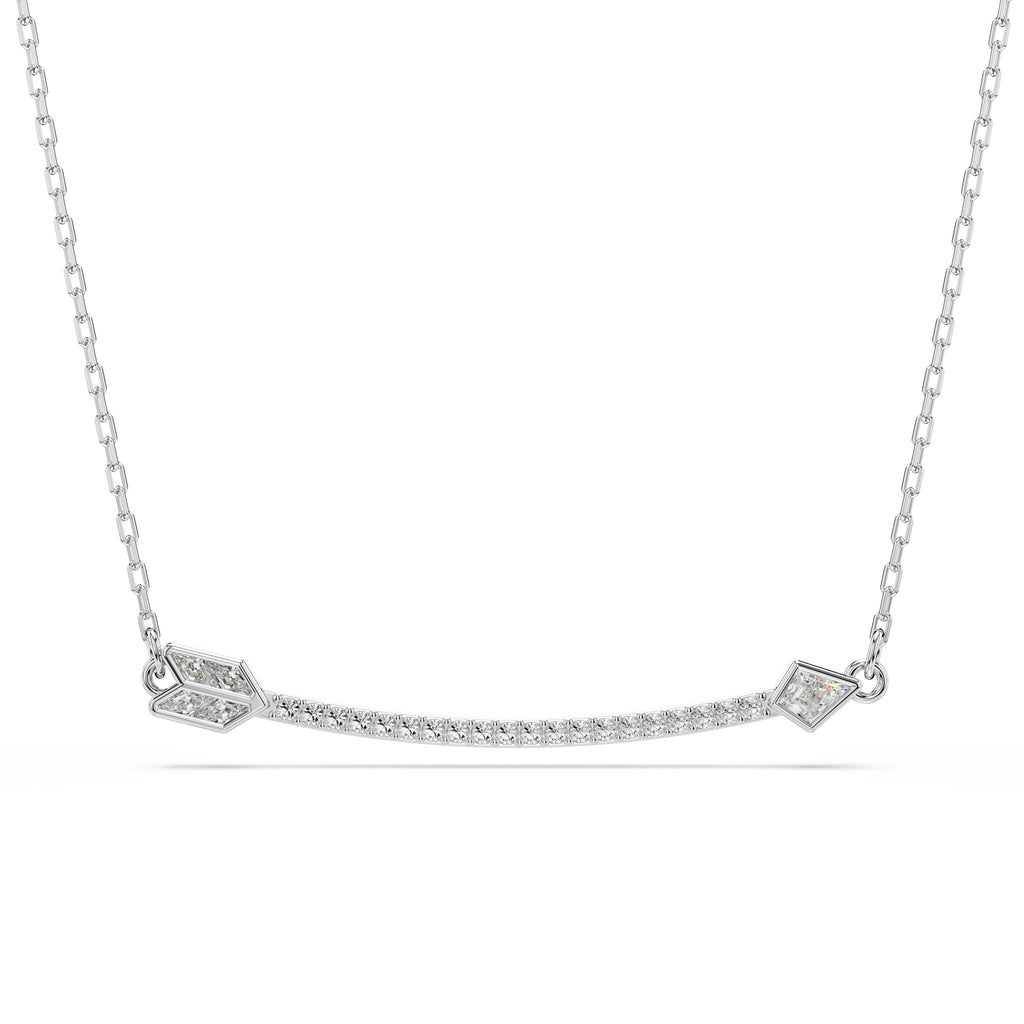 dosa silver necklace(32) クリシュナ Swarovski Idyllia Rhodium Plated Arrow Necklace | OD's Jewellers