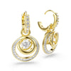 Swarovski Hyperbola Circles Drop Earrings With Dancing Stone 5738249