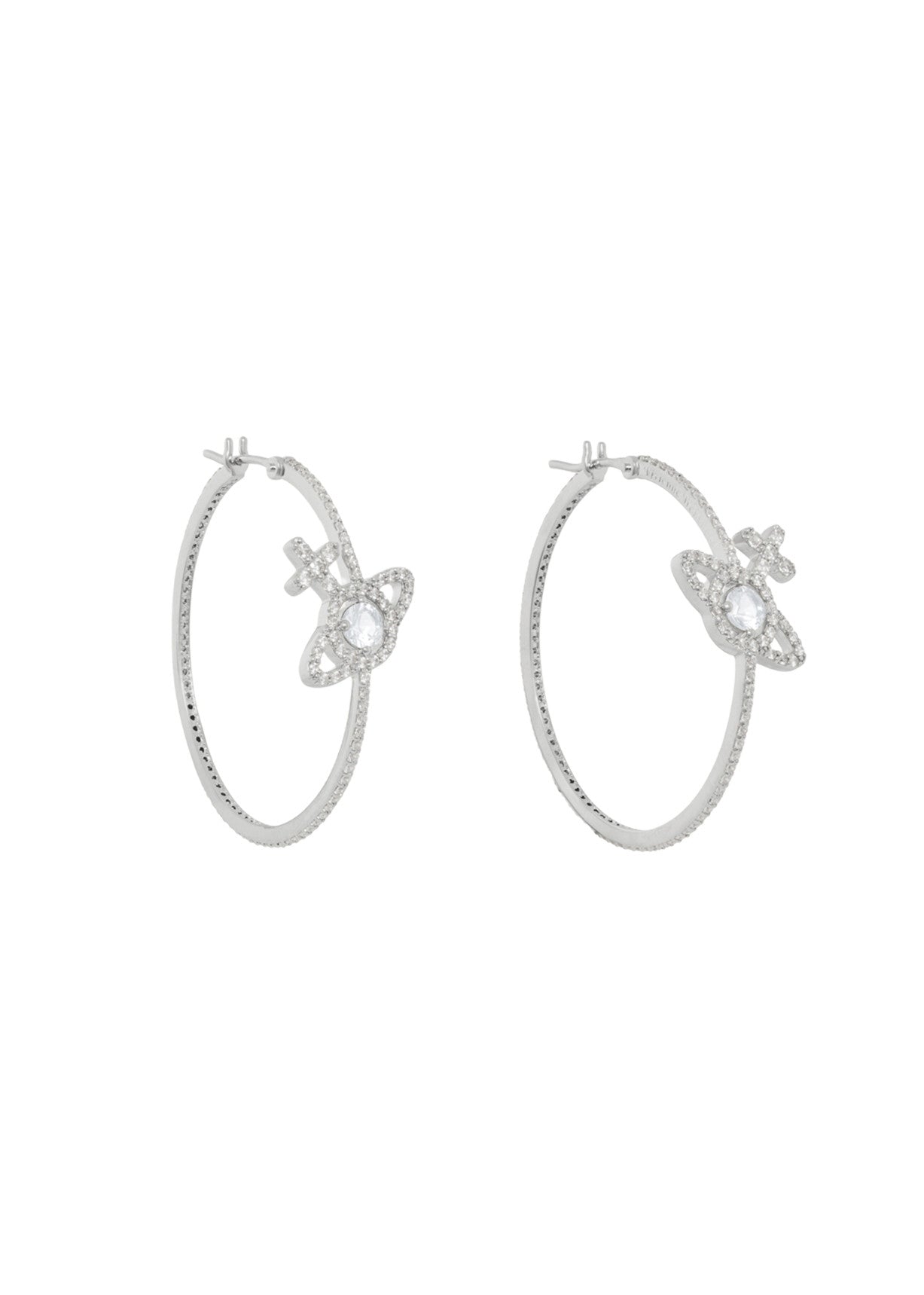 Vivienne Westwood Olympia CZ Hoop Earrings 6202017X-02P102