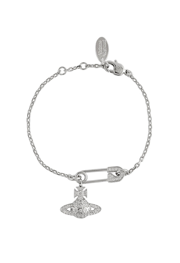 The Vivienne Westwood Lucrece Bracelet, a platinum plated bracelet from Vivienne Westwood, available at OD’s Jewellers in St Helens.
