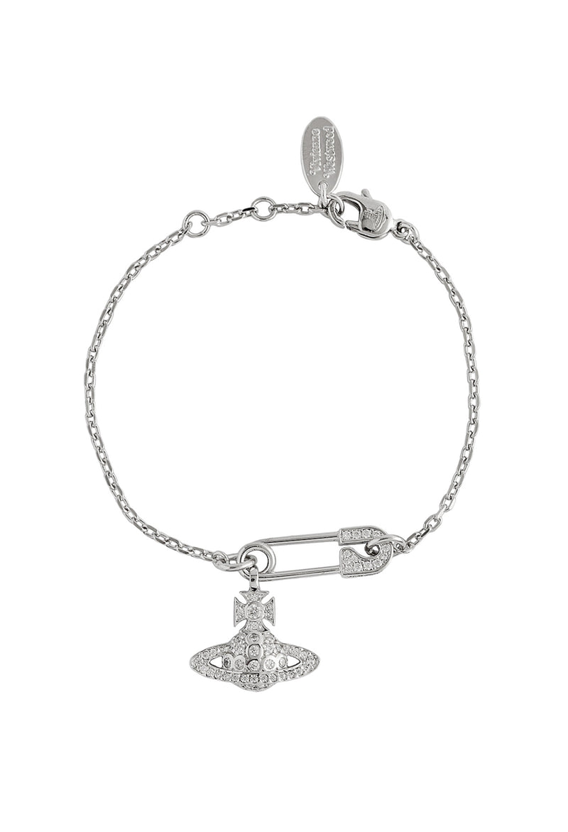 The Vivienne Westwood Lucrece Bracelet, a platinum plated bracelet from Vivienne Westwood, available at OD’s Jewellers in St Helens.