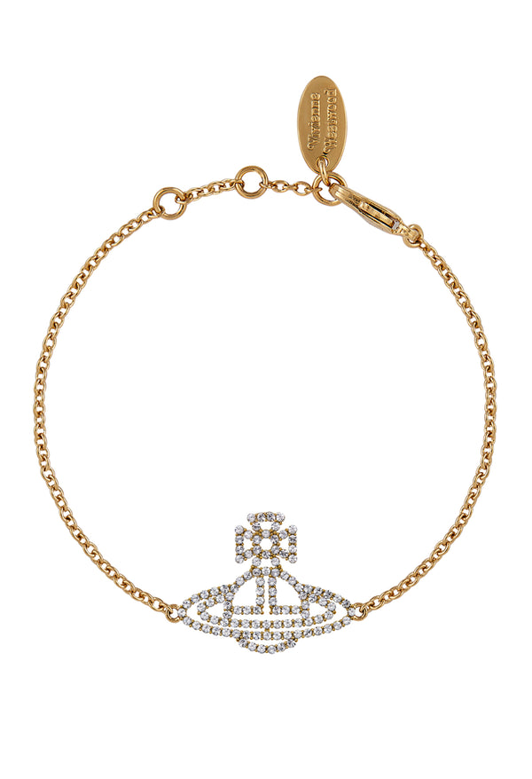 Vivienne Westwood Crystal Annalisa Bracelet Gold Plated