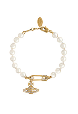 Vivienne Westwood Lucrese Pearl Bracelet Gold Plated