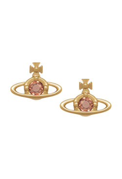 Vivienne Westwood Nano Rose Crystal Earrings Gold Plated