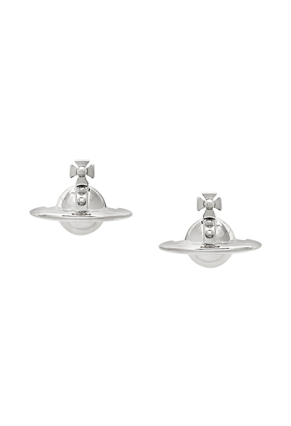 Vivienne Westwood Solid Orb Earrings Platinum Plated