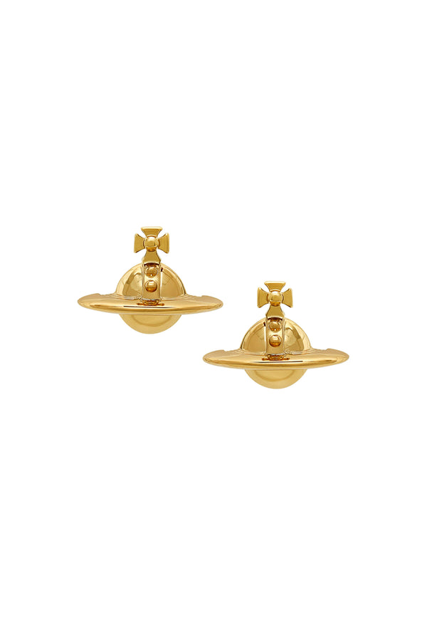 Vivienne Westwood Solid Orb Earrings Gold Plated