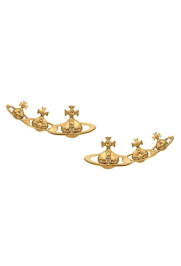 The Vivienne Westwood Crystal Candy Earrings, a gold plated jewelry from Vivienne Westwood, available at OD’s Jewellers in St Helens.