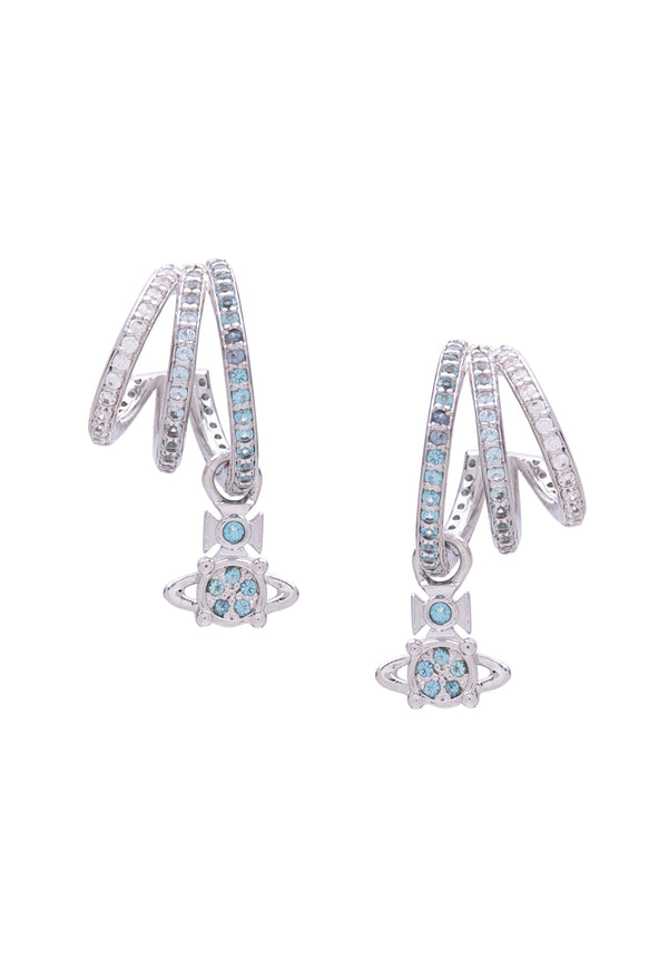 Vivienne Westwood Ayana: White & Blue Earrings
