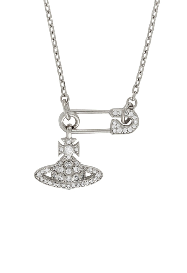 The Vivienne Westwood Lucrece Pendant, a platinum-plated silver necklace from Vivienne Westwood, available at OD’s Jewellers in St Helens.